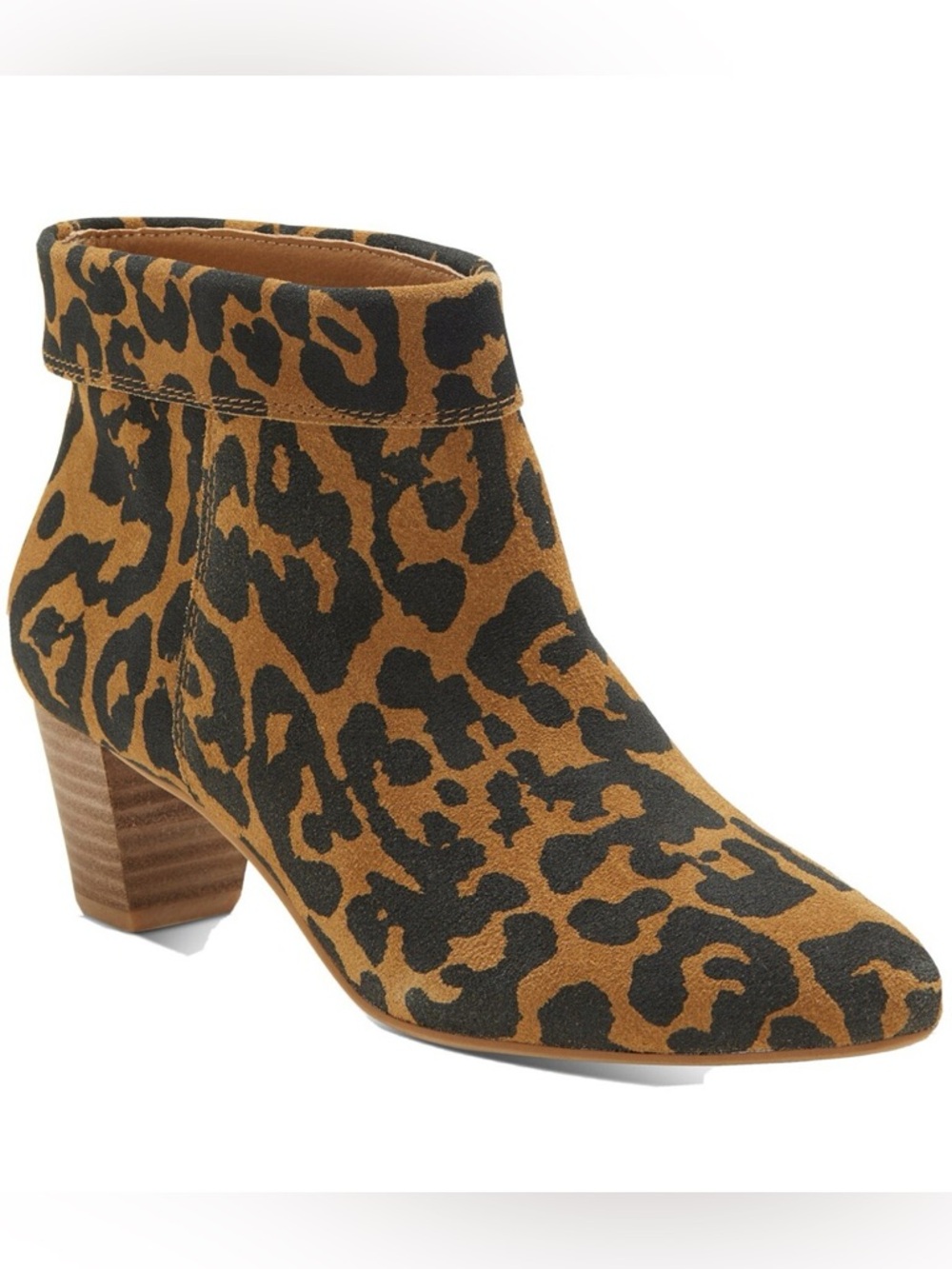 Lucky Brand‎ Zaprika Leopard Leather Booties Size 8